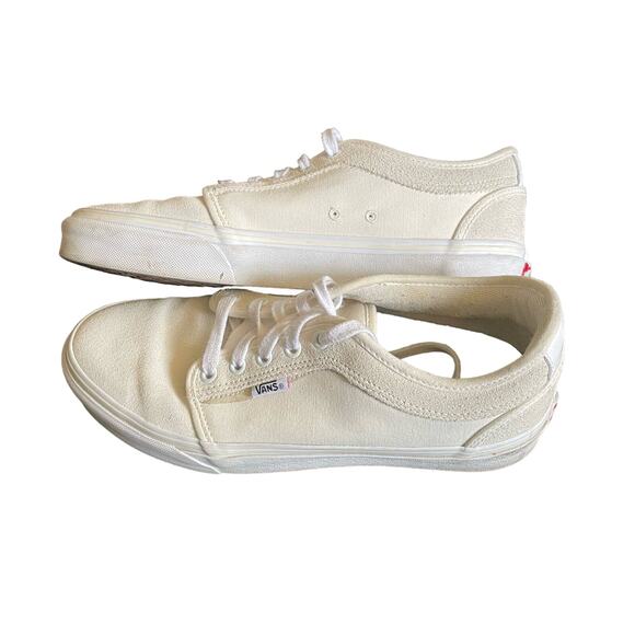 Vans Men's Marshmallow Chukka Low Pro Canvas & Suede Skater Sneakers - Size 8.5 - Picture 5 of 10